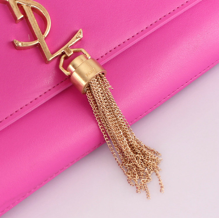 YSL monogramme tassel clutch 234524 peach